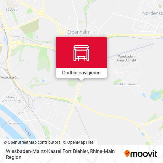 Wiesbaden-Mainz-Kastel Fort Biehler Karte