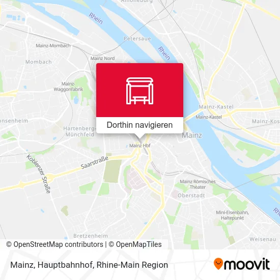 Mainz, Hauptbahnhof Karte