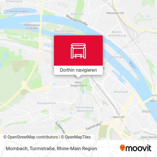 Mombach, Turmstraße Karte