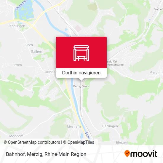 Bahnhof, Merzig Karte