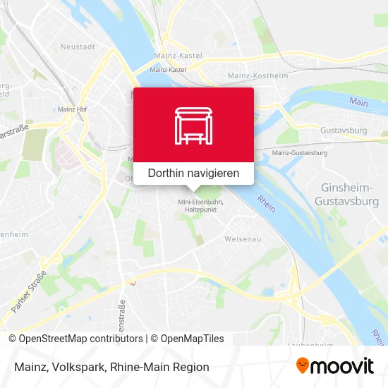 Mainz, Volkspark Karte