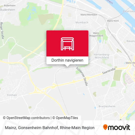 Mainz, Gonsenheim Bahnhof Karte