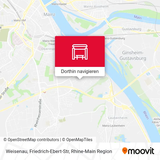 Weisenau, Friedrich-Ebert-Str Karte