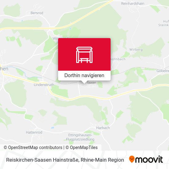 Reiskirchen-Saasen Hainstraße Karte