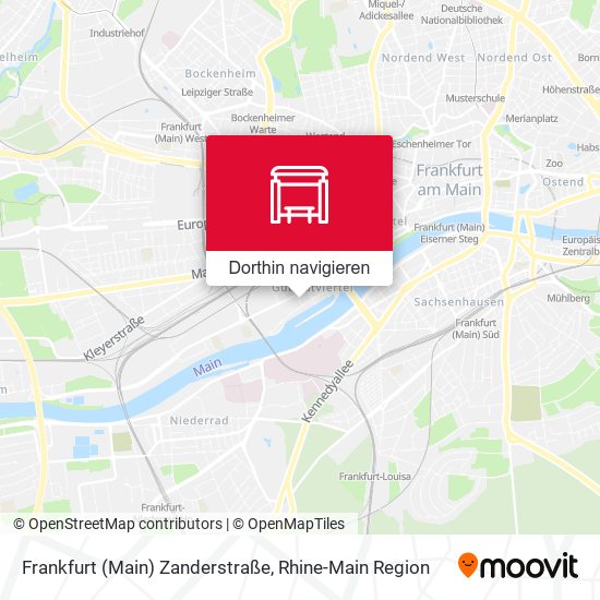 Frankfurt (Main) Zanderstraße Karte