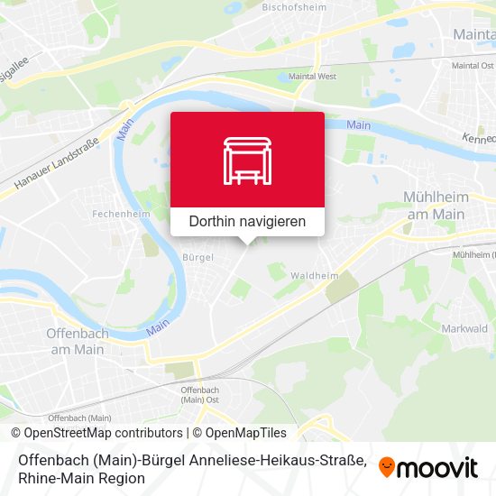 Offenbach (Main)-Bürgel Anneliese-Heikaus-Straße Karte