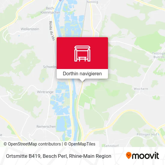 Ortsmitte B419, Besch Perl Karte