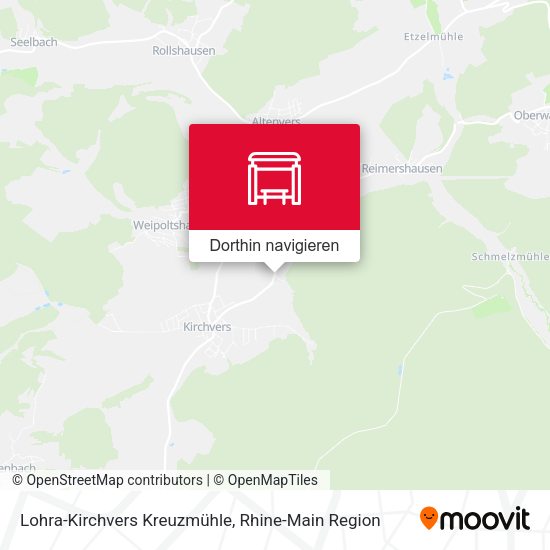 Lohra-Kirchvers Kreuzmühle Karte