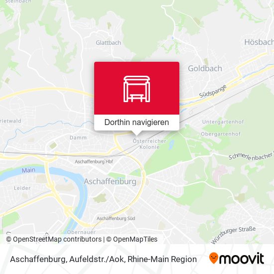 Aschaffenburg, Aufeldstr./Aok Karte