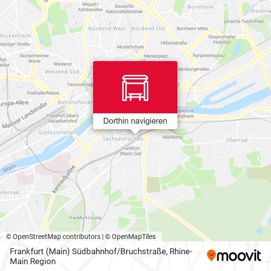 Frankfurt (Main) Südbahnhof / Bruchstraße Karte