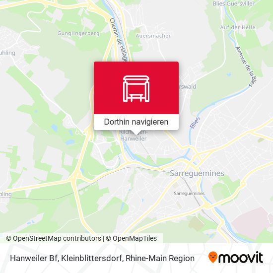 Hanweiler Bf, Kleinblittersdorf Karte