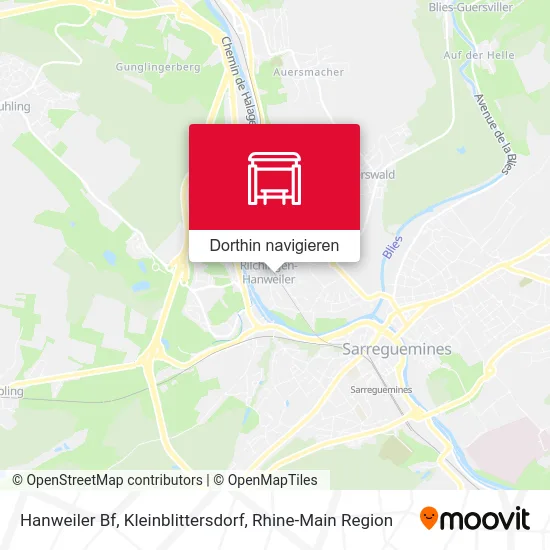 Hanweiler Bf, Kleinblittersdorf Karte