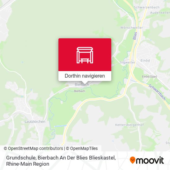 Grundschule, Bierbach An Der Blies Blieskastel Karte