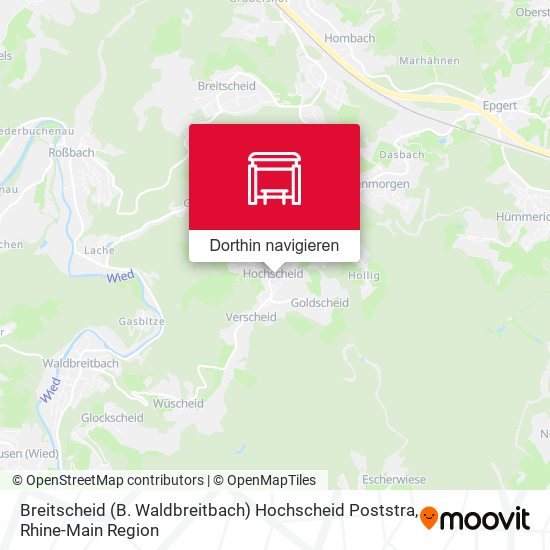Breitscheid (B. Waldbreitbach) Hochscheid Poststra Karte