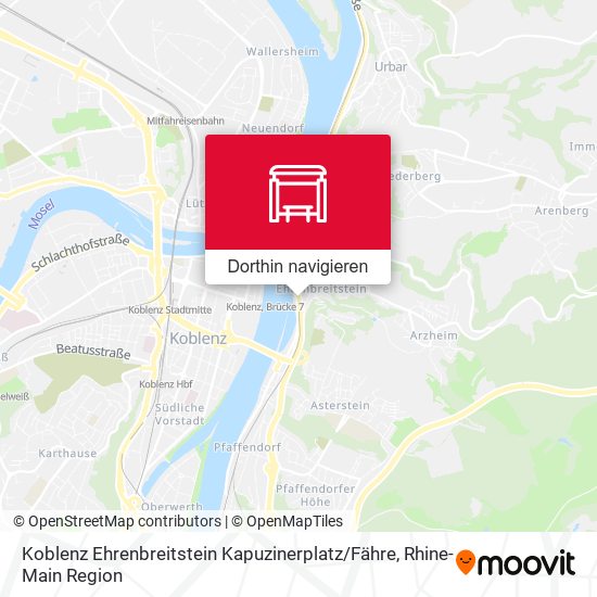 Koblenz Ehrenbreitstein Kapuzinerplatz / Fähre Karte