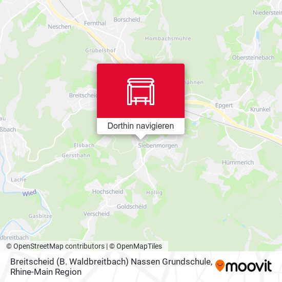 Breitscheid (B. Waldbreitbach) Nassen Grundschule Karte