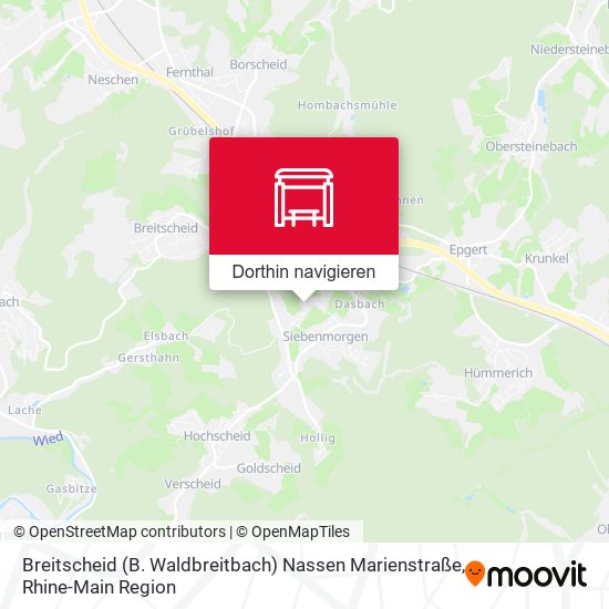 Breitscheid (B. Waldbreitbach) Nassen Marienstraße Karte
