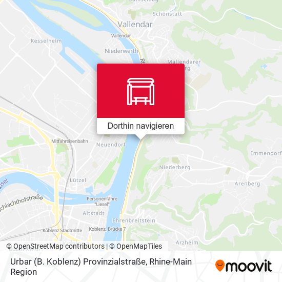 Urbar (B. Koblenz) Provinzialstraße Karte