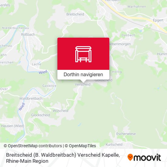 Breitscheid (B. Waldbreitbach) Verscheid Kapelle Karte
