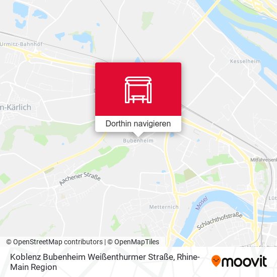Koblenz Bubenheim Weißenthurmer Straße Karte
