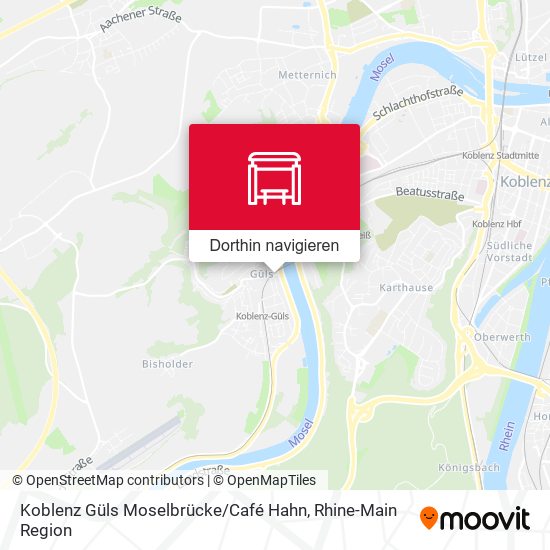 Koblenz Güls Moselbrücke / Café Hahn Karte