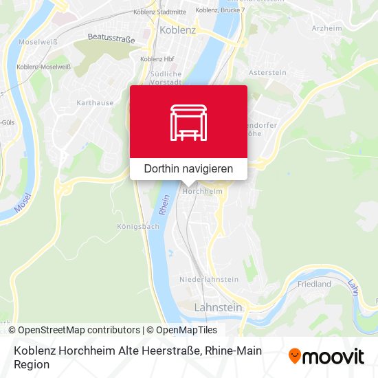 Koblenz Horchheim Alte Heerstraße Karte