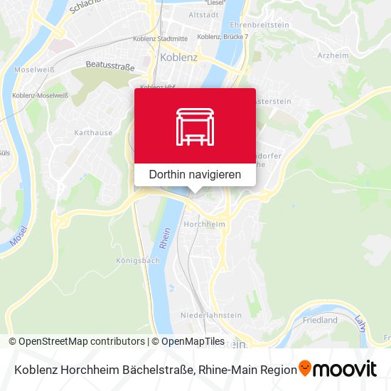 Koblenz Horchheim Bächelstraße Karte