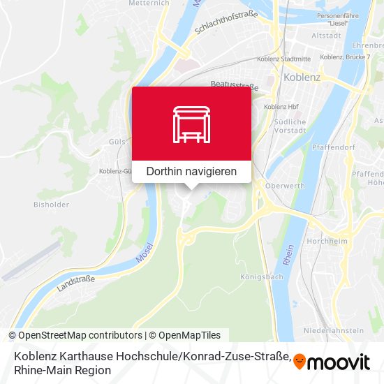 Koblenz Karthause Hochschule / Konrad-Zuse-Straße Karte