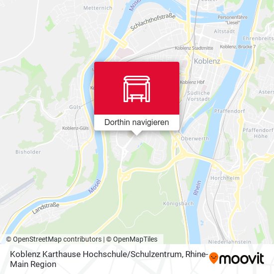 Koblenz Karthause Hochschule / Schulzentrum Karte