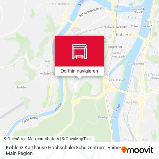 Koblenz Karthause Hochschule / Schulzentrum Karte