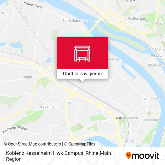 Koblenz Kesselheim Hwk-Campus Karte