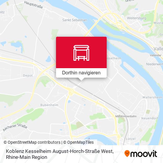 Koblenz Kesselheim August-Horch-Straße West Karte