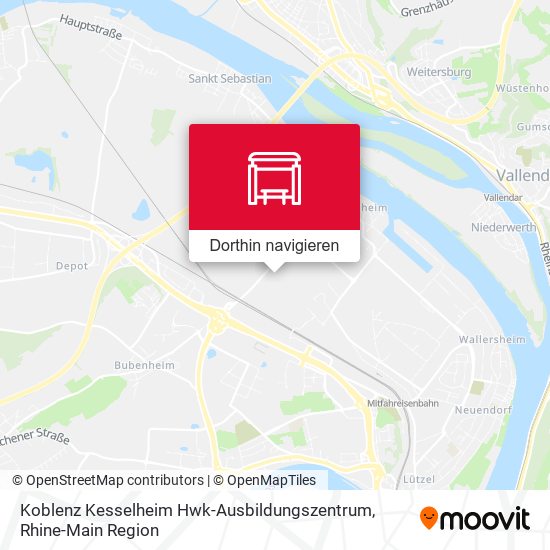 Koblenz Kesselheim Hwk-Ausbildungszentrum Karte