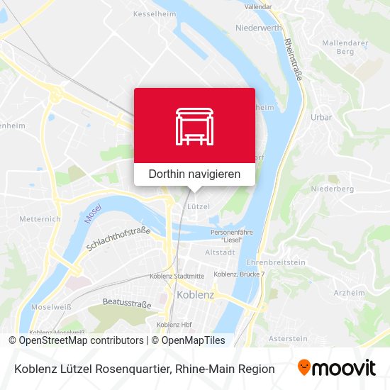 Koblenz Lützel Rosenquartier Karte
