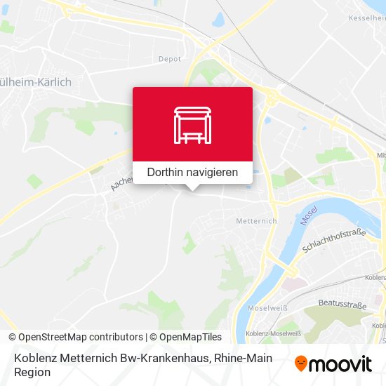 Koblenz Metternich Bw-Krankenhaus Karte