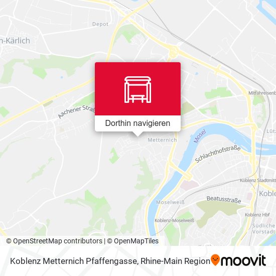 Koblenz Metternich Pfaffengasse Karte