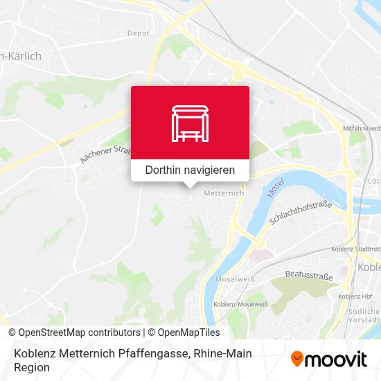 Koblenz Metternich Pfaffengasse Karte