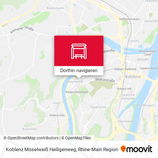 Koblenz Moselweiß Heiligenweg Karte