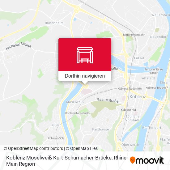 Koblenz Moselweiß Kurt-Schumacher-Brücke Karte