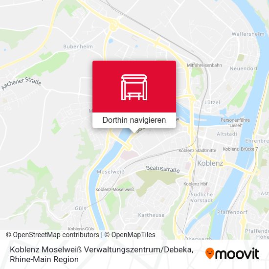 Koblenz Moselweiß Verwaltungszentrum / Debeka Karte