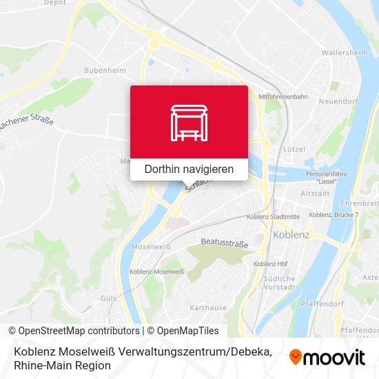 Koblenz Moselweiß Verwaltungszentrum / Debeka Karte