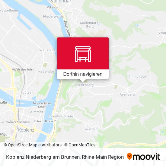 Koblenz Niederberg am Brunnen Karte