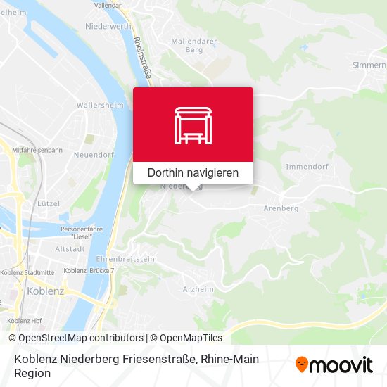 Koblenz Niederberg Friesenstraße Karte