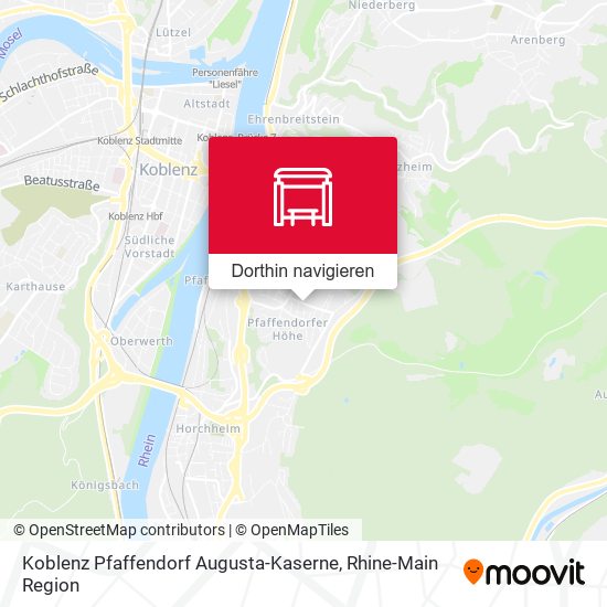 Koblenz Pfaffendorf Augusta-Kaserne Karte