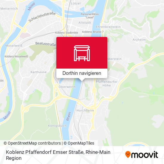 Koblenz Pfaffendorf Emser Straße Karte