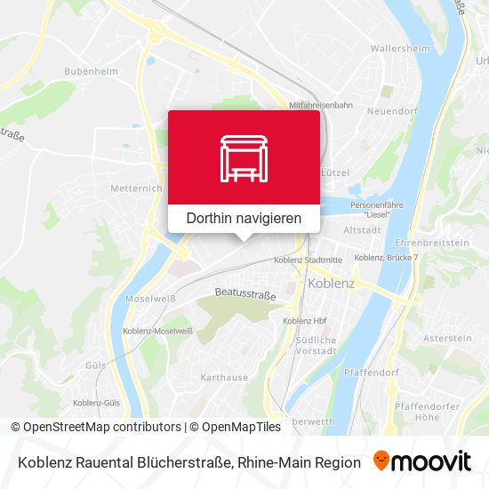 Koblenz Rauental Blücherstraße Karte