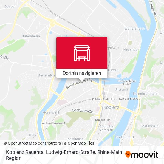 Koblenz Rauental Ludwig-Erhard-Straße Karte