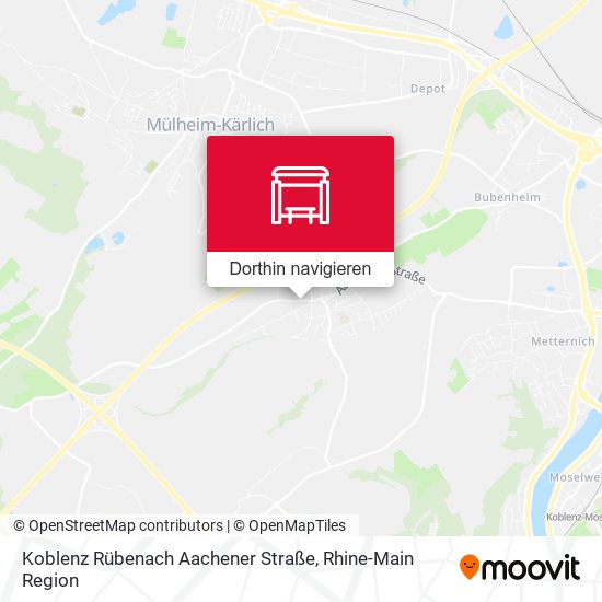 Koblenz Rübenach Aachener Straße Karte