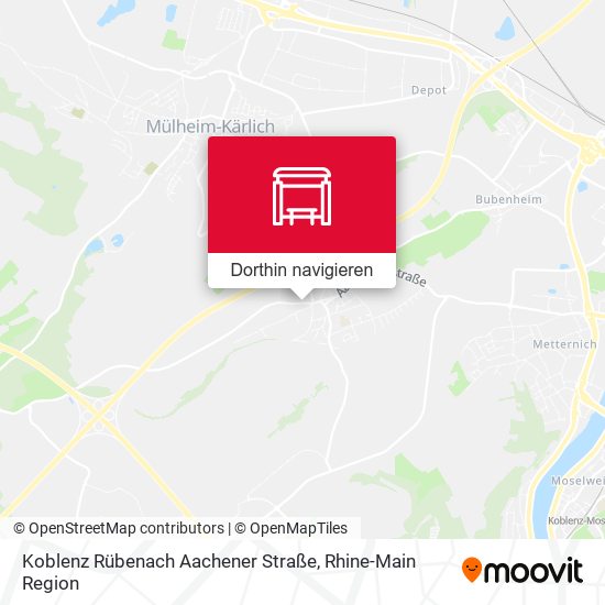 Koblenz Rübenach Aachener Straße Karte