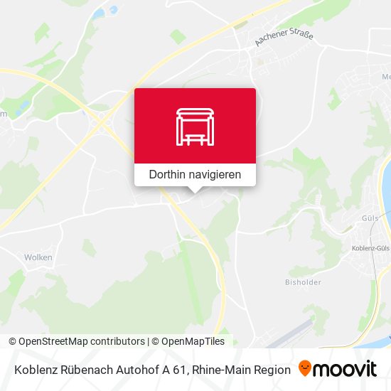 Koblenz Rübenach Autohof A 61 Karte